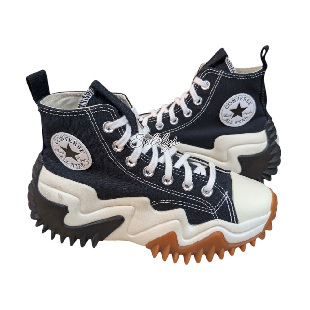 Converse Run Star Motion CX Platform High Top Black White Gum Sneaker Womens 7